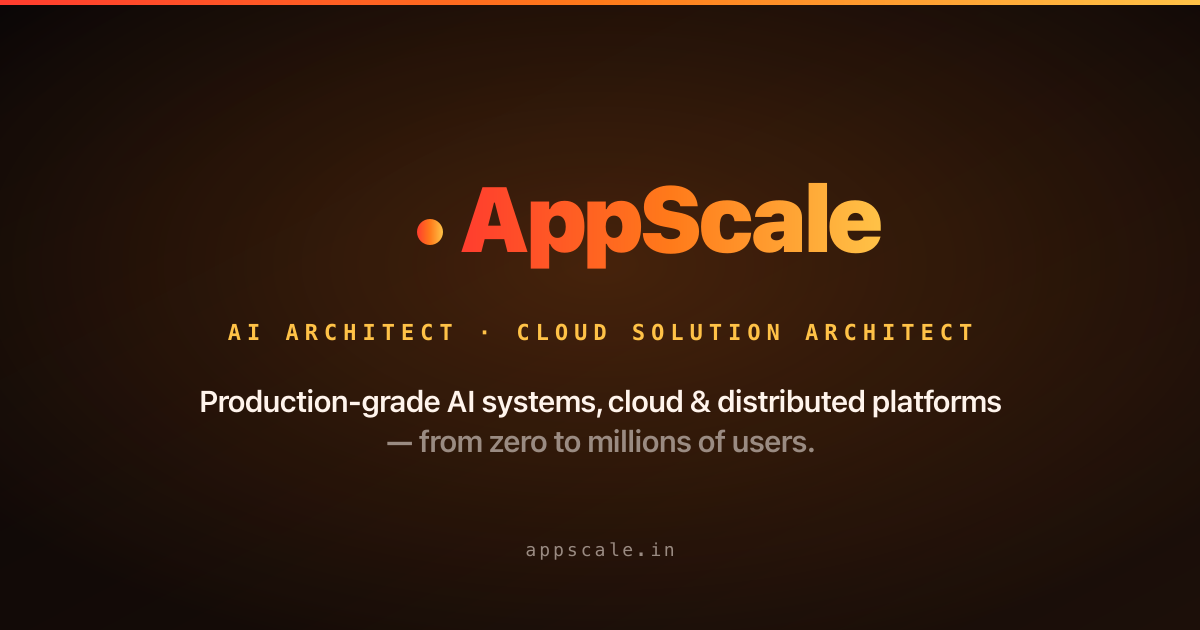 AppScale — AI Architect Consultant & Cloud Solution Architect